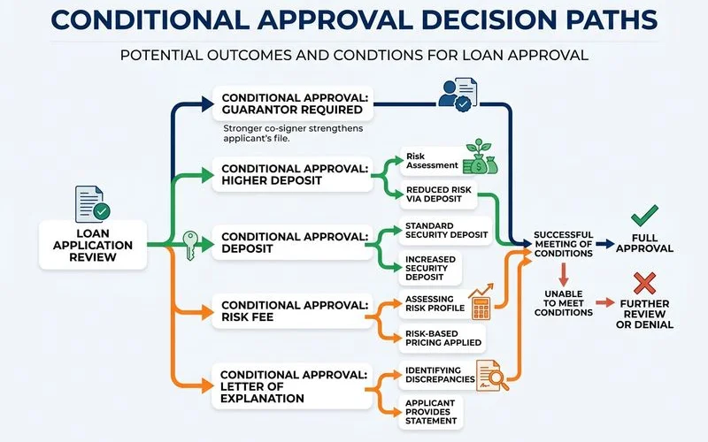 Conditional approval pathways diagram
