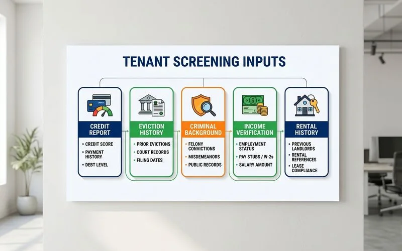 Tenant screening data inputs diagram