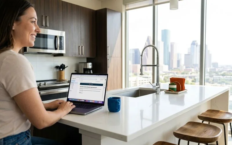 Renter receiving a personalized second-chance apartment list