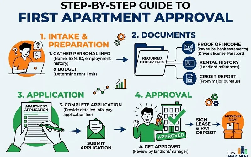 First-apartment approval roadmap diagram