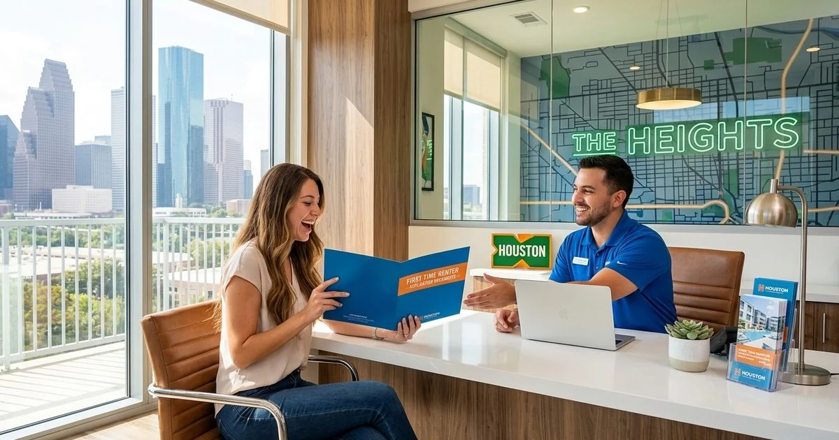 First-time renter prepared with full document folder