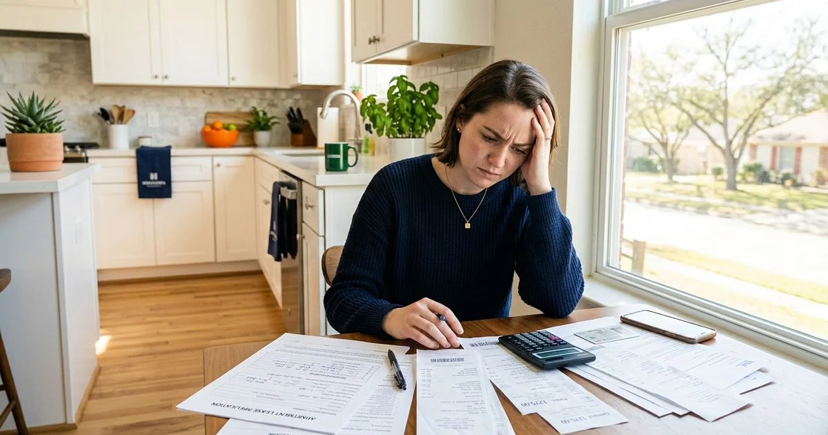 Renter calculating wasted application fees on a Houston apartment search