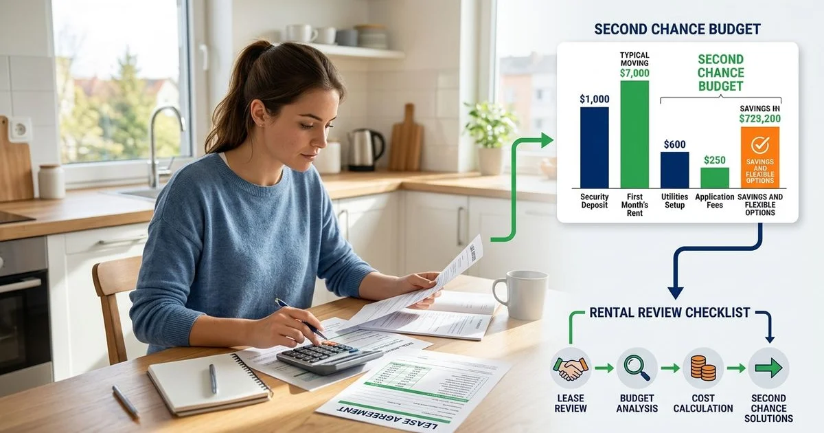 Renter calculating risk fees and deposit costs for conditional approval